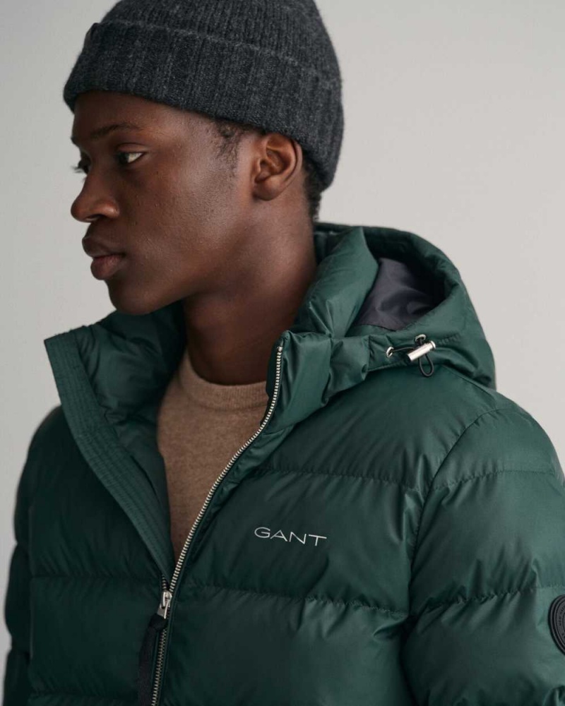 Gant Active Cloud Men's Jackets Tartan Green | CHLSA-8973