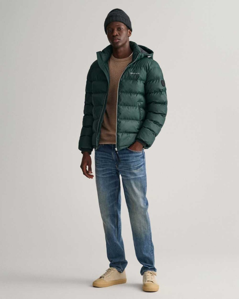 Gant Active Cloud Men's Jackets Tartan Green | CHLSA-8973