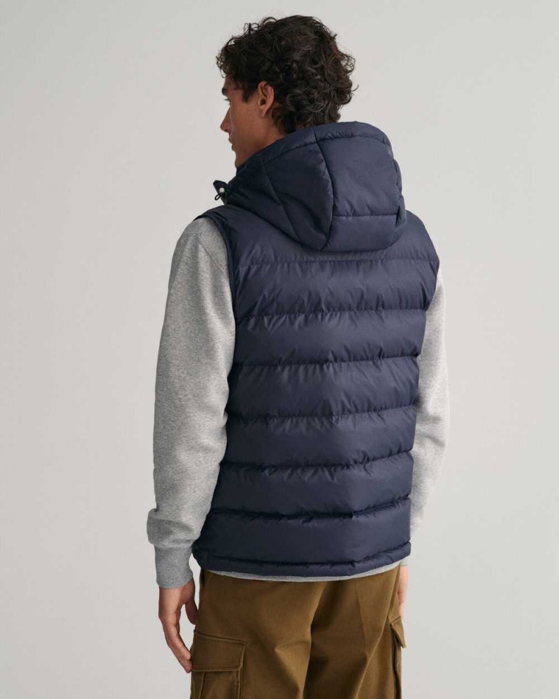 Gant Active Cloud Men's Vest Evening Blue | AVLYH-5392