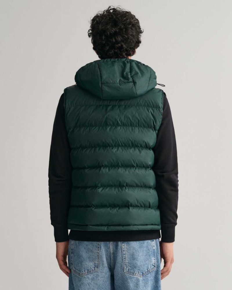 Gant Active Cloud Men's Vest Tartan Green | JEDZT-6498