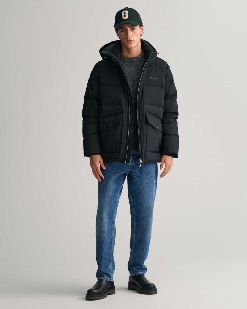 Gant Alta Down Men's Jackets Black | ONULE-4536