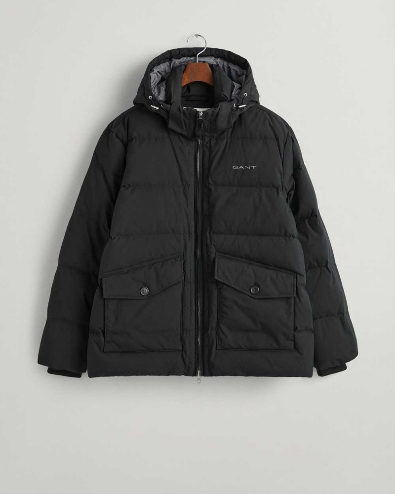 Gant Alta Down Men's Jackets Black | ONULE-4536