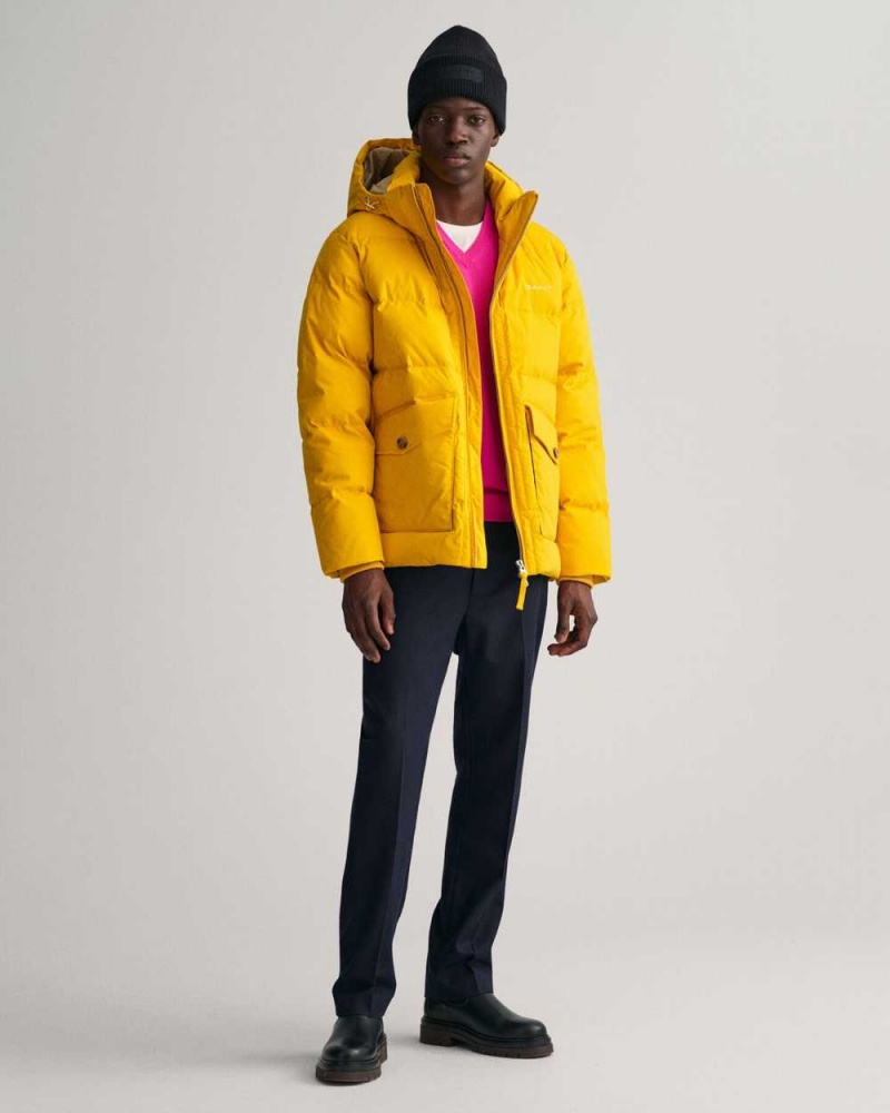 Gant Alta Down Men's Jackets Sunflower Yellow | IQEKB-8021