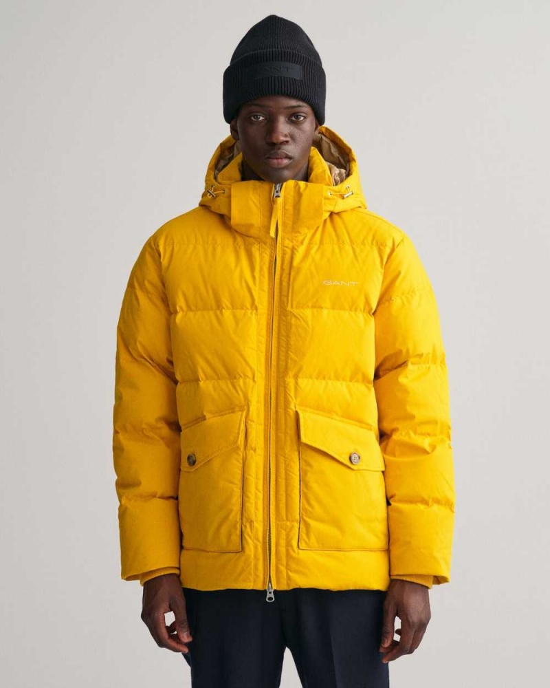 Gant Alta Down Men's Jackets Sunflower Yellow | IQEKB-8021