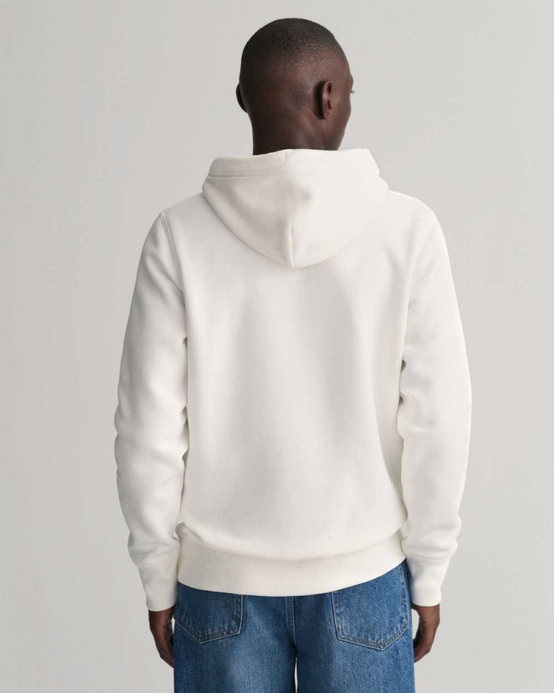 Gant Archive Shield Men's Hoodie Beige White | XBTLH-2795