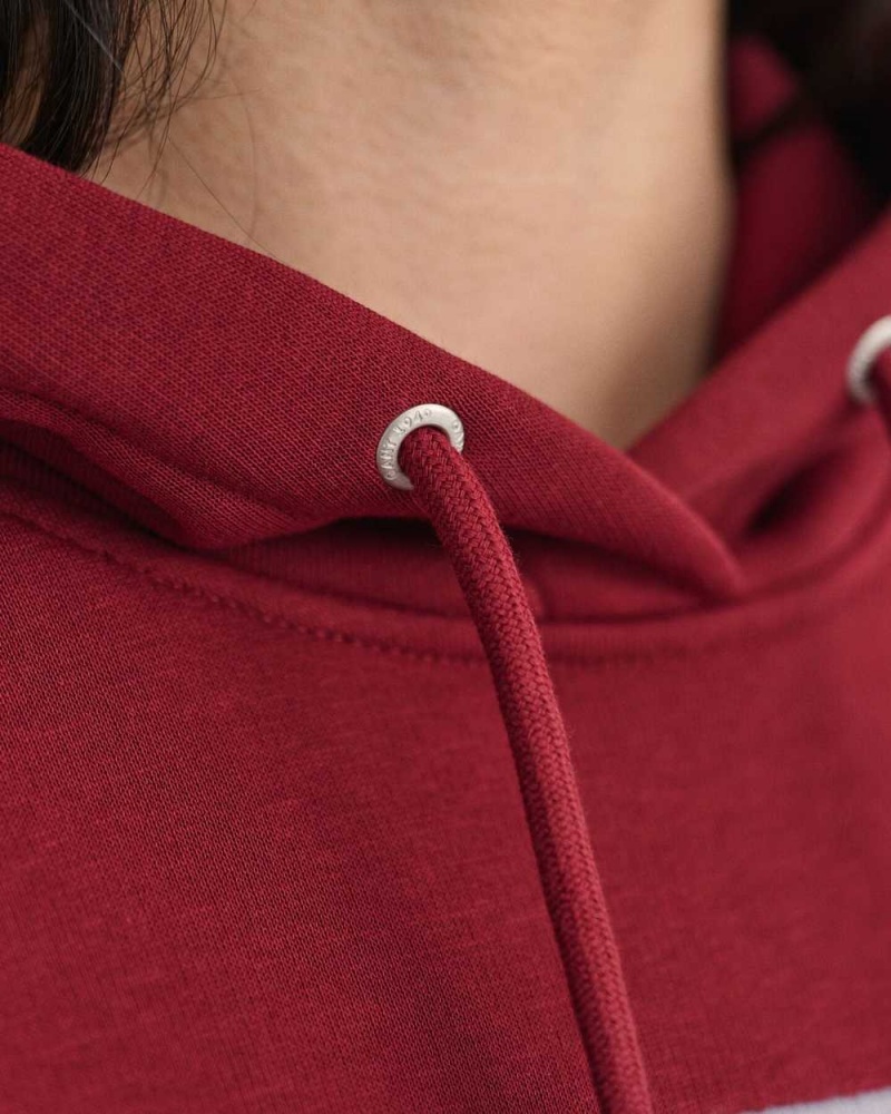 Gant Archive Shield Women's Hoodie Plumped Red | YAEKO-9834