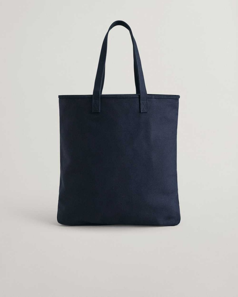 Gant Canvas Tote Men's Bags Evening Blue | JOZRT-8417