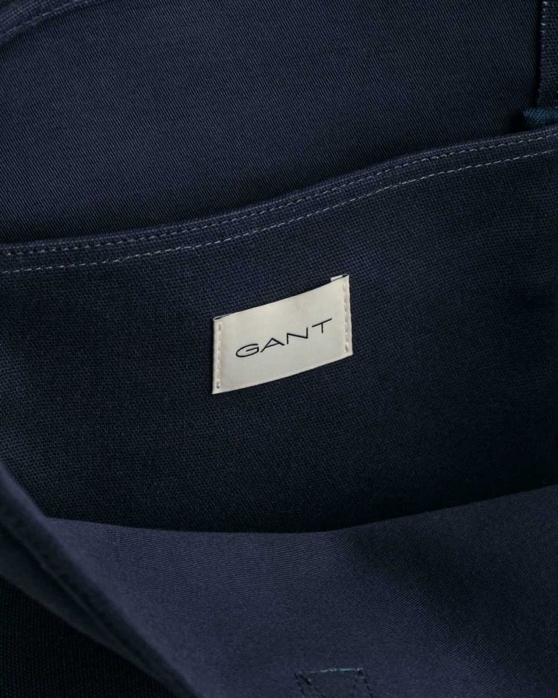 Gant Canvas Tote Men's Bags Evening Blue | JOZRT-8417