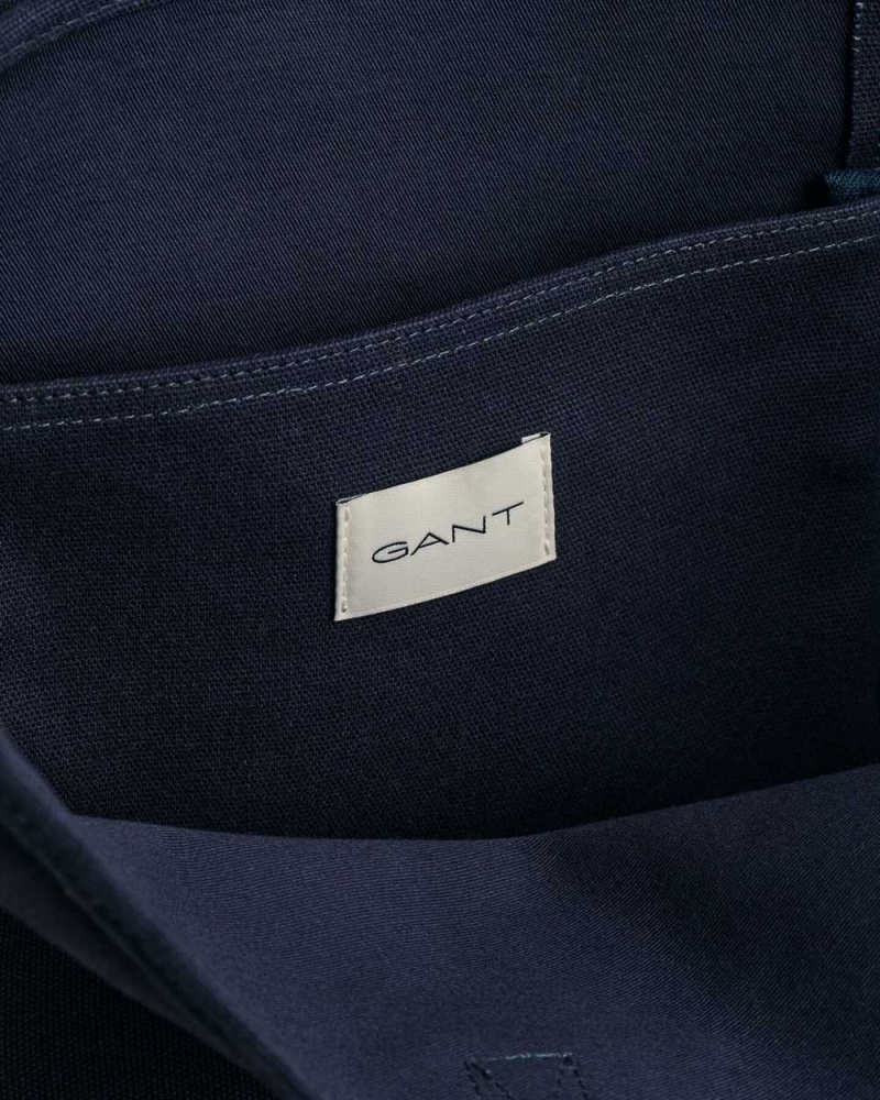 Gant Canvas Tote Men's Bags Evening Blue | XOKHW-1236