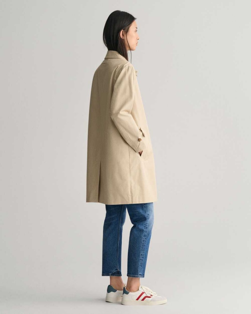 Gant Car Women's Coats Dry Sand | HQGEA-1590