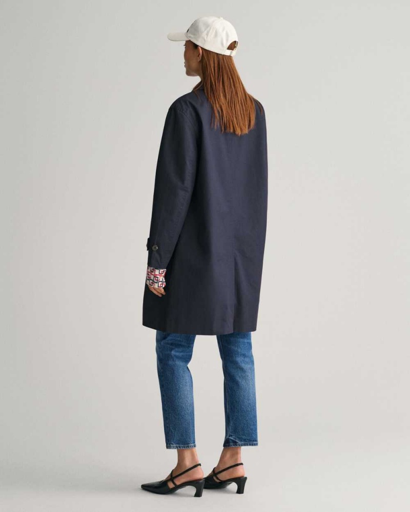 Gant Car Women's Coats Evening Blue | ZFQIX-0684