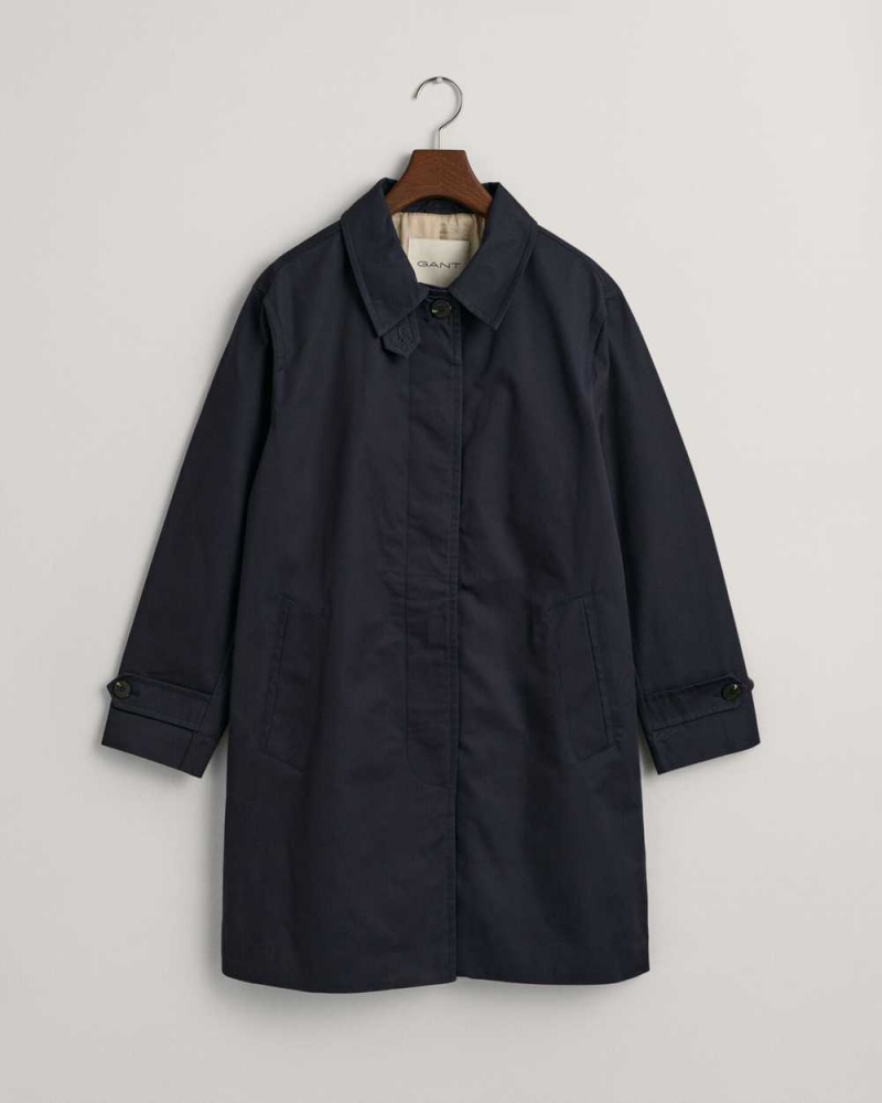 Gant Car Women's Coats Evening Blue | ZFQIX-0684