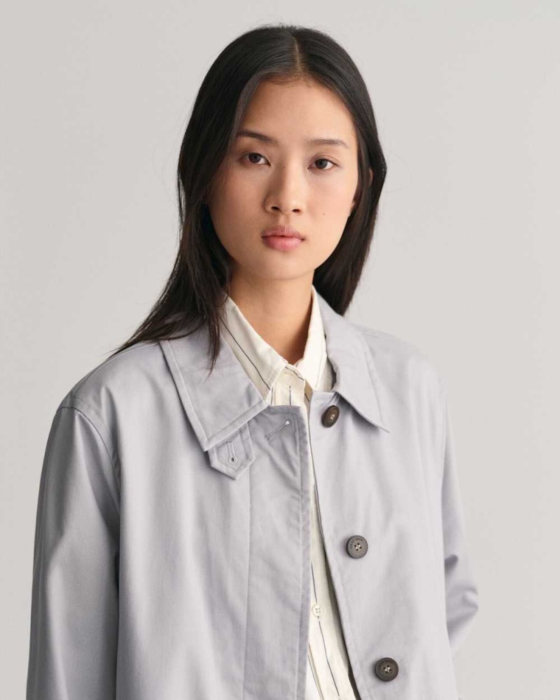 Gant Car Women's Coats Mid Grey | HYGLC-3064