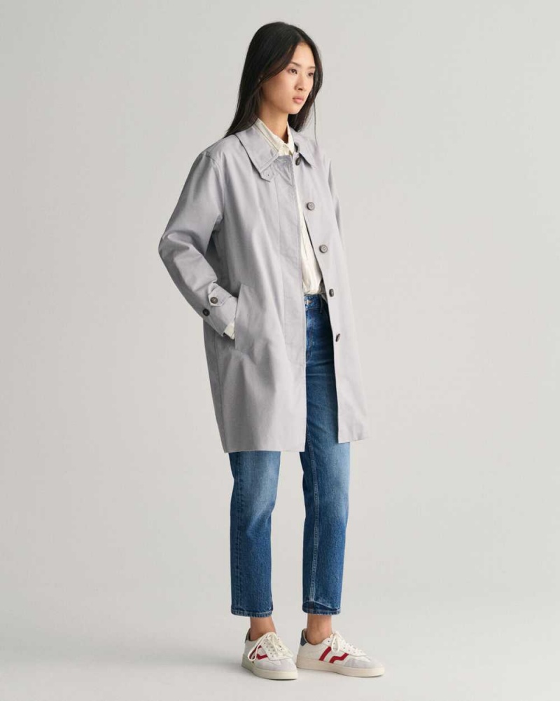 Gant Car Women's Coats Mid Grey | HYGLC-3064