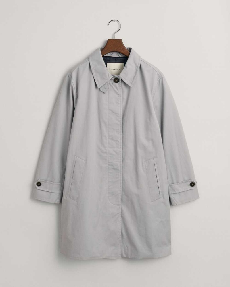 Gant Car Women's Coats Mid Grey | HYGLC-3064