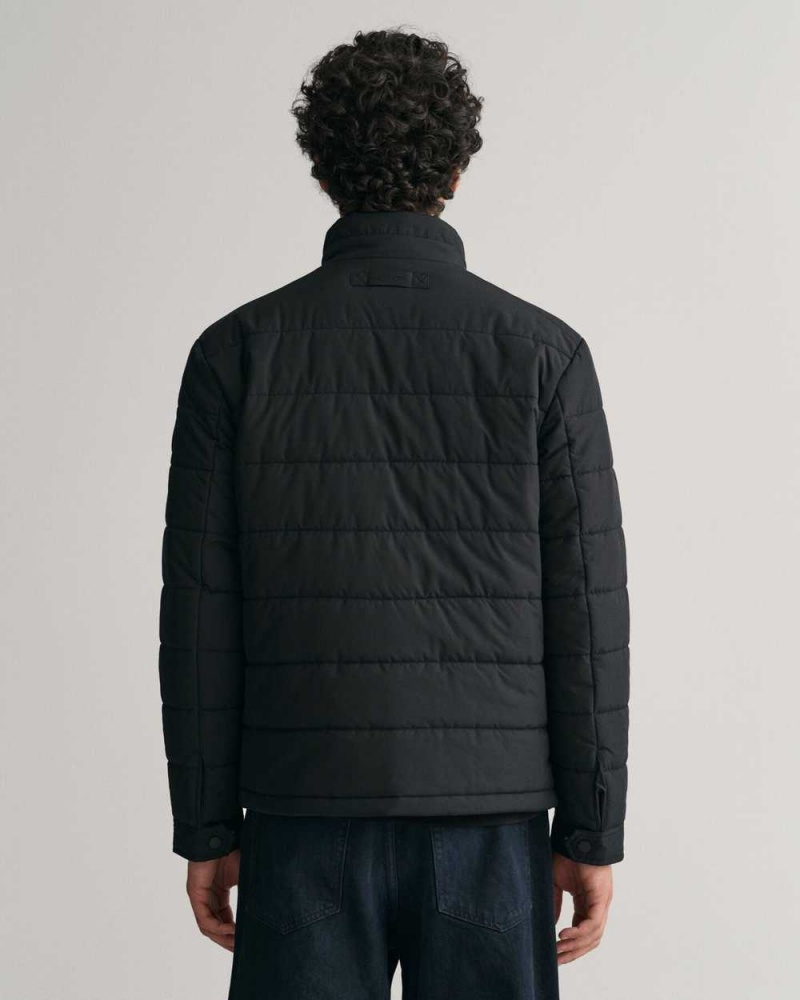 Gant Channel Quilted Men's Jackets Black | AKCHW-4820