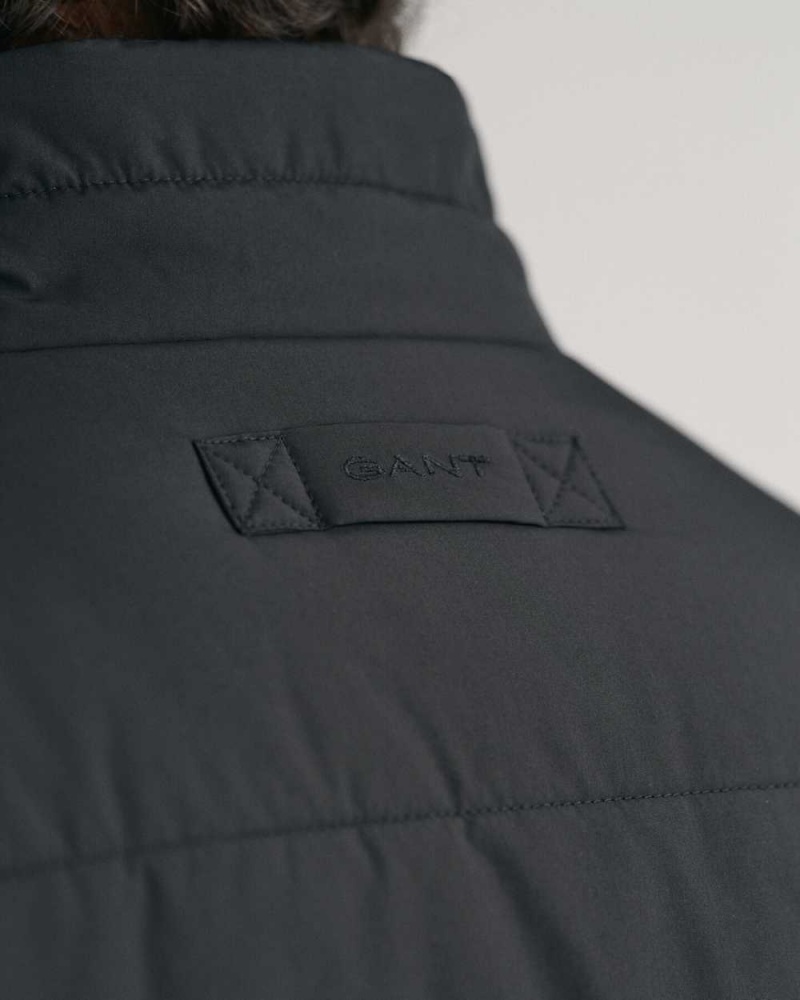 Gant Channel Quilted Men's Jackets Black | AKCHW-4820