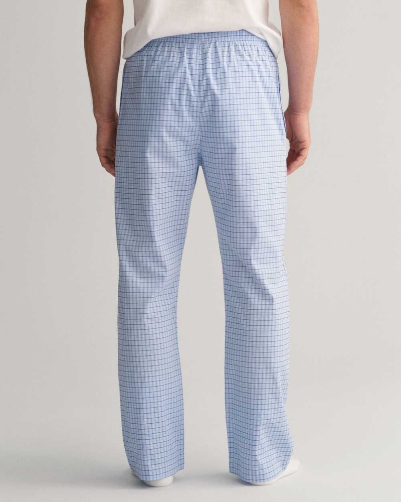 Gant Checked Men's Pajamas Capri Blue | FEJIM-7401