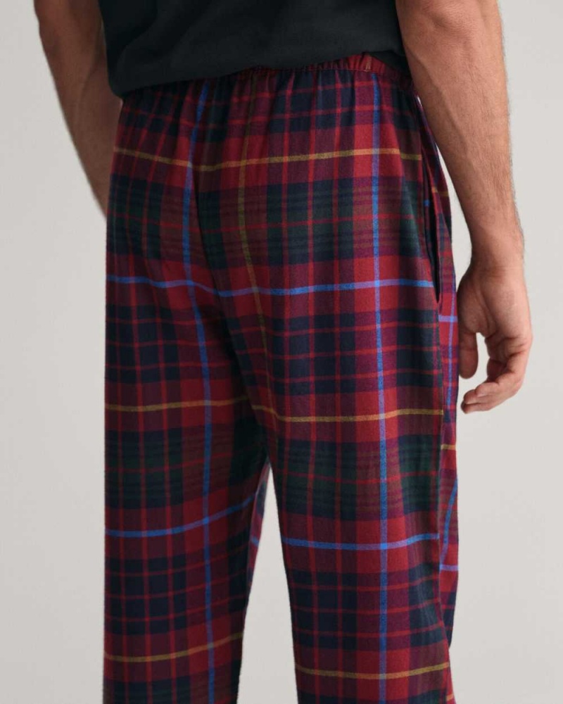 Gant Checked Men's Pajamas Plumped Red | FLUOZ-8521