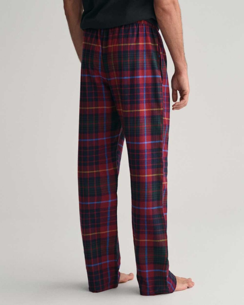 Gant Checked Men's Pajamas Plumped Red | FLUOZ-8521