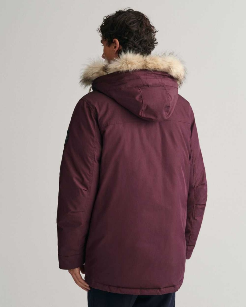 Gant Classic Winter Men's Coats Dark Red Brown | RPFAB-1982