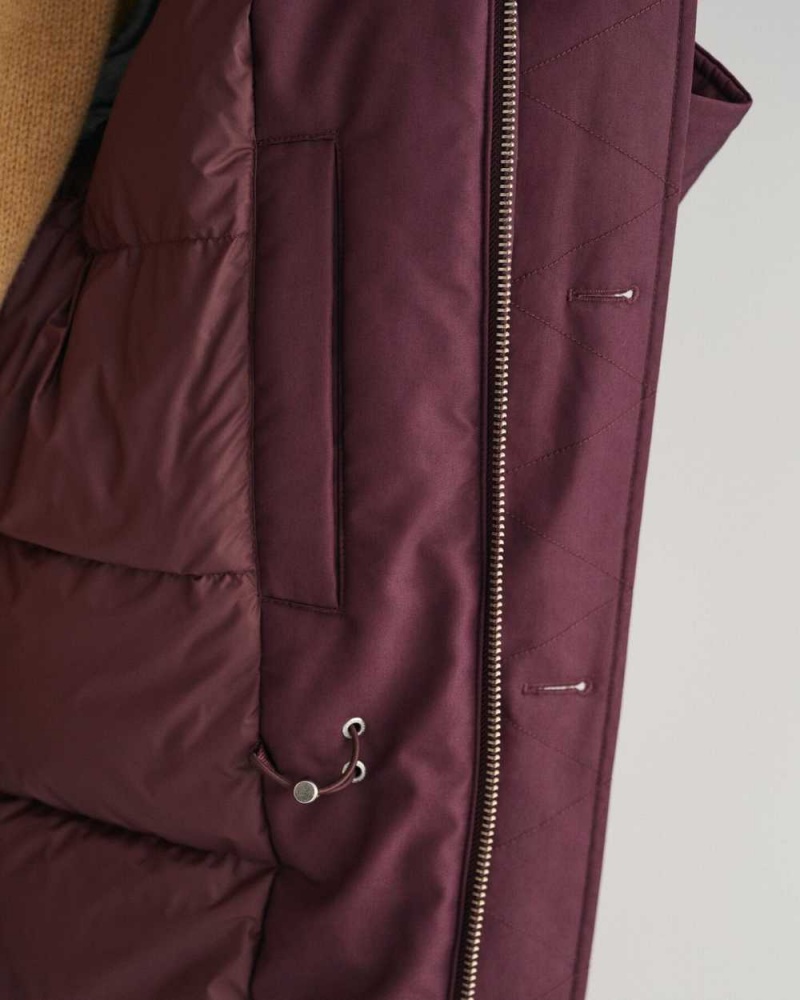 Gant Classic Winter Men's Coats Dark Red Brown | RPFAB-1982