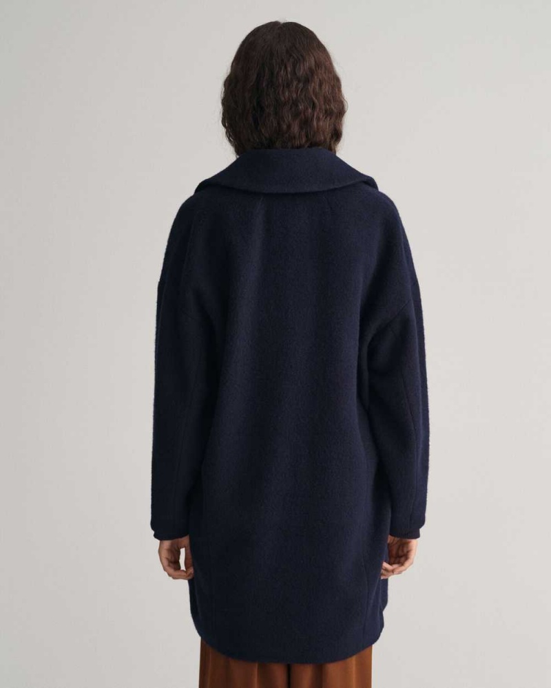 Gant Cocoon Women's Coats Evening Blue | GHICX-1987