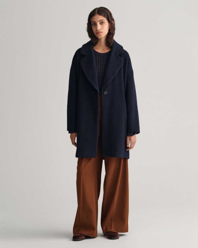 Gant Cocoon Women's Coats Evening Blue | GHICX-1987