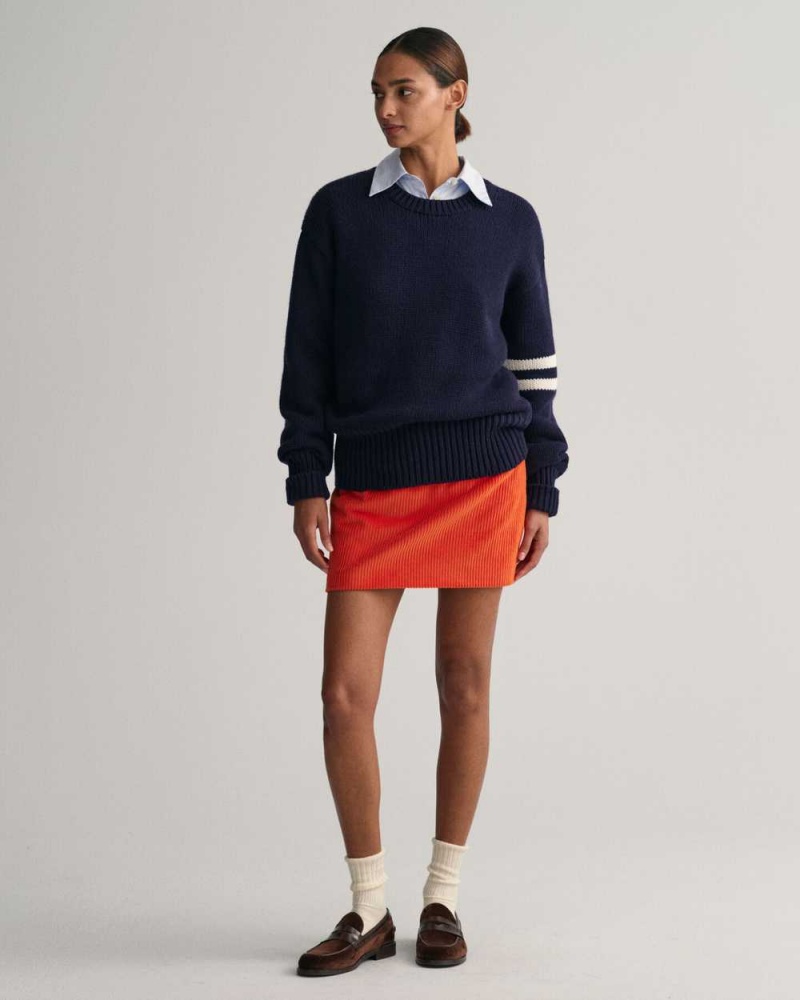 Gant Corduroy Mini Women's Skirts Pumpkin Orange | WRUZF-1208