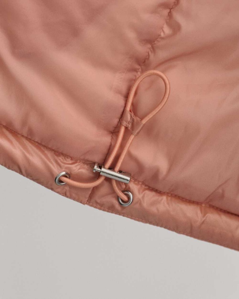 Gant Cropped Down Women's Jackets Salmon Pink | SZOFP-4152