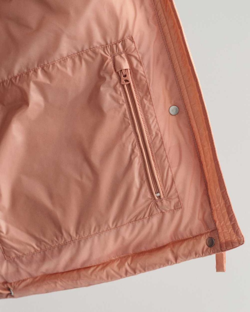 Gant Cropped Down Women's Jackets Salmon Pink | SZOFP-4152