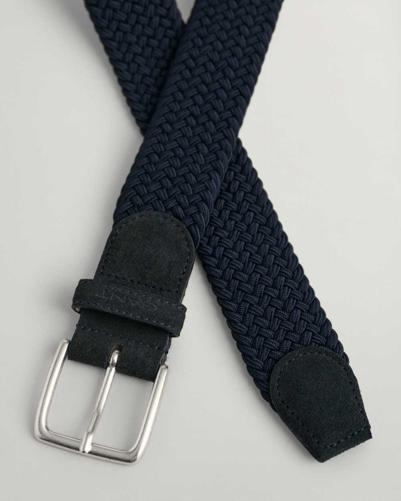 Gant Elastic Braided Men's Belts Evening Blue | TEXIN-1528