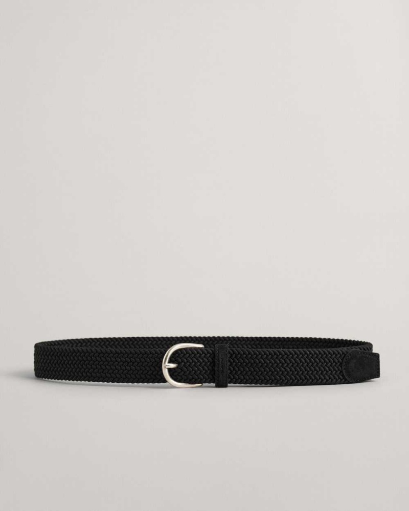 Gant Elastic Braided Women's Belts Black | WLGRX-8765