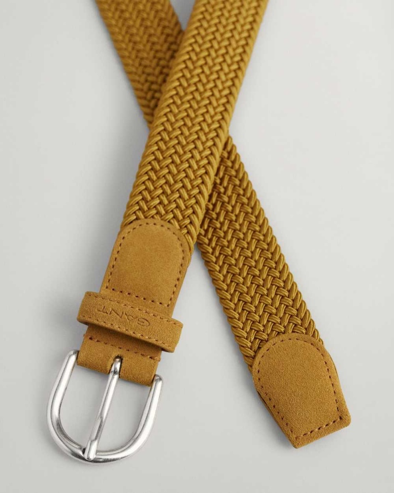 Gant Elastic Braided Women's Belts Cinnamon Brown | MOCBS-4589