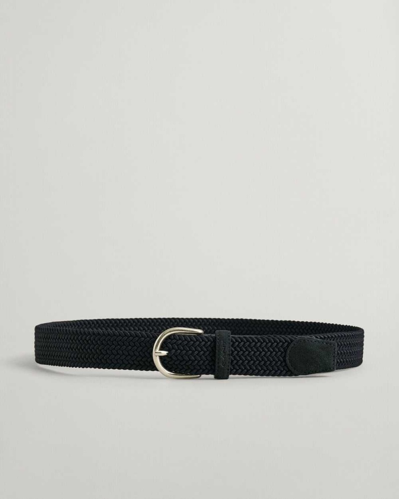 Gant Elastic Braided Women's Belts Marine | ORPYF-8952