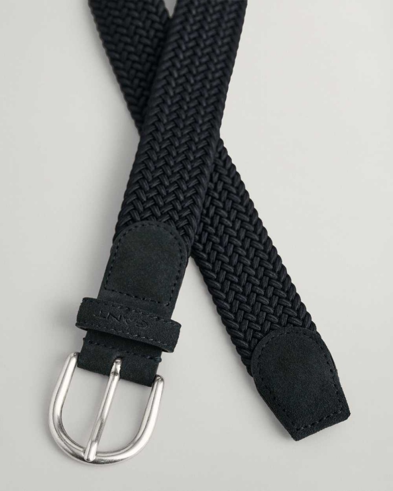 Gant Elastic Braided Women's Belts Marine | ORPYF-8952