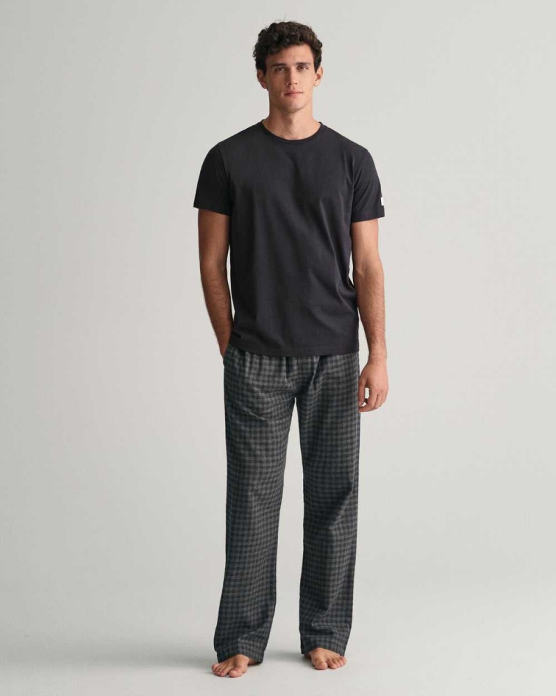 Gant Flannel Gift Box Men's Pajamas Dark Grey Melange | ENUOV-1693