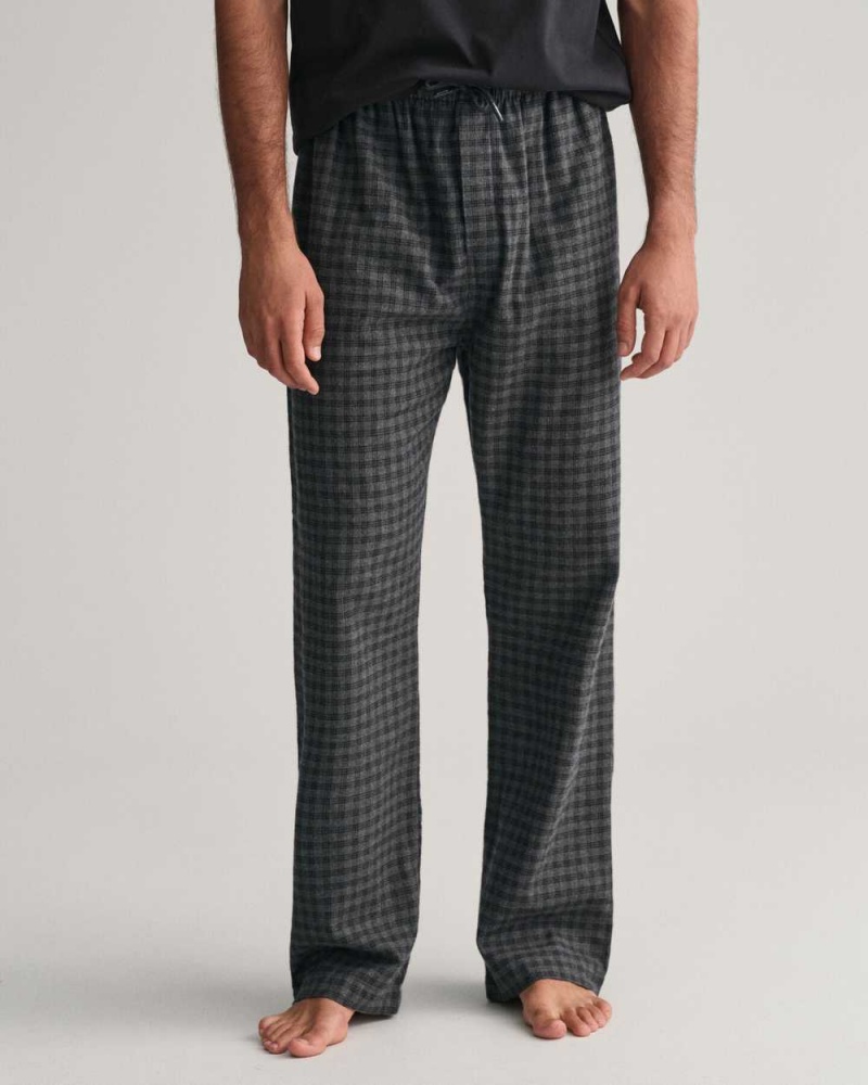 Gant Flannel Gift Box Men's Pajamas Dark Grey Melange | ENUOV-1693