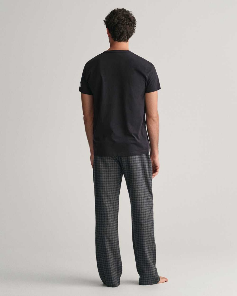 Gant Flannel Gift Box Men's Pajamas Dark Grey Melange | ENUOV-1693