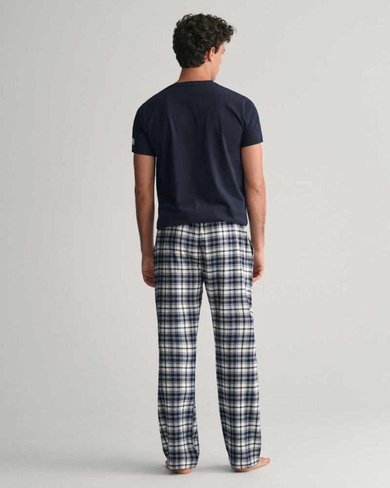 Gant Flannel Gift Box Men's Pajamas Evening Blue | JATEO-3802