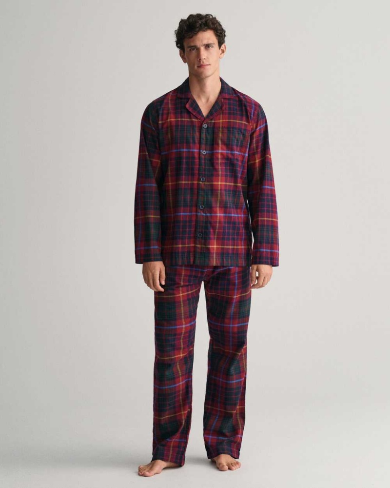 Gant Flannel Gift Box Men's Pajamas Plumped Red | VKTCL-2603