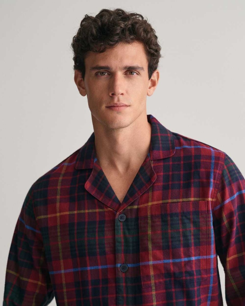 Gant Flannel Gift Box Men's Pajamas Plumped Red | VKTCL-2603