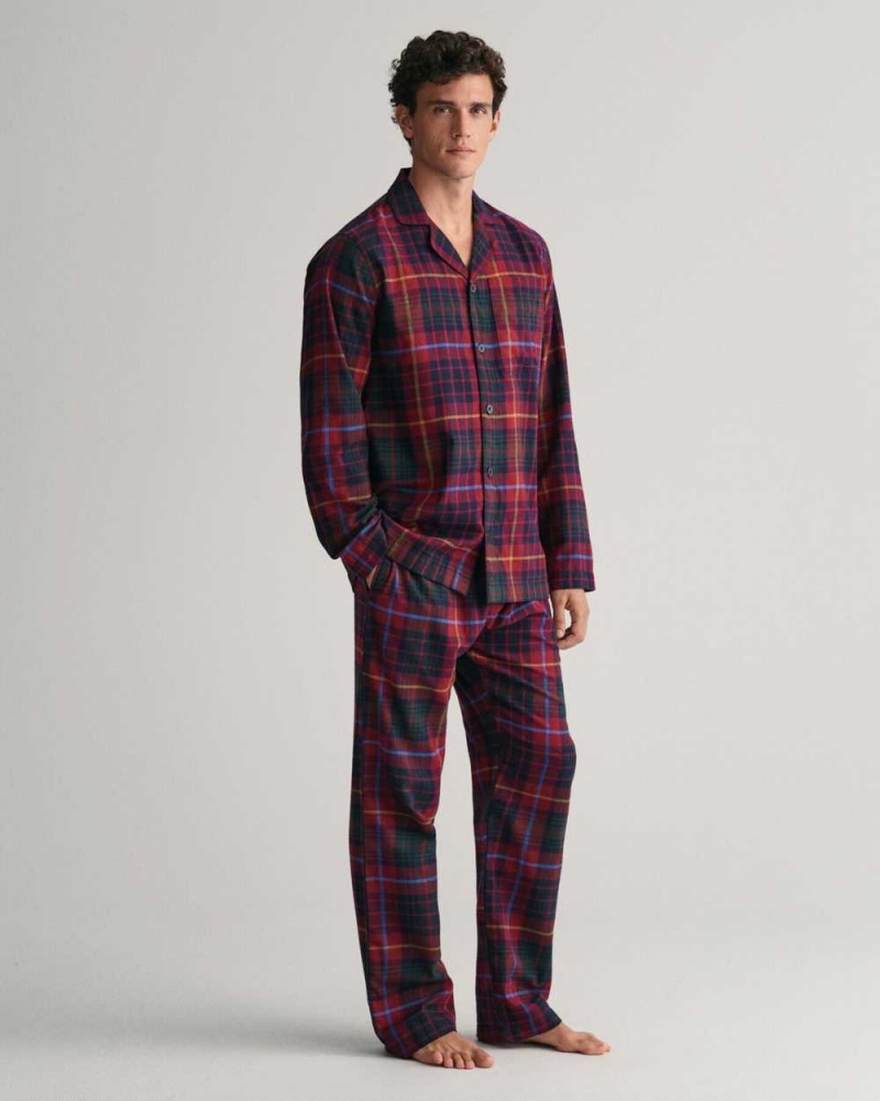 Gant Flannel Gift Box Men's Pajamas Plumped Red | VKTCL-2603