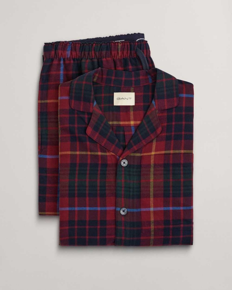 Gant Flannel Gift Box Men\'s Pajamas Plumped Red | VKTCL-2603