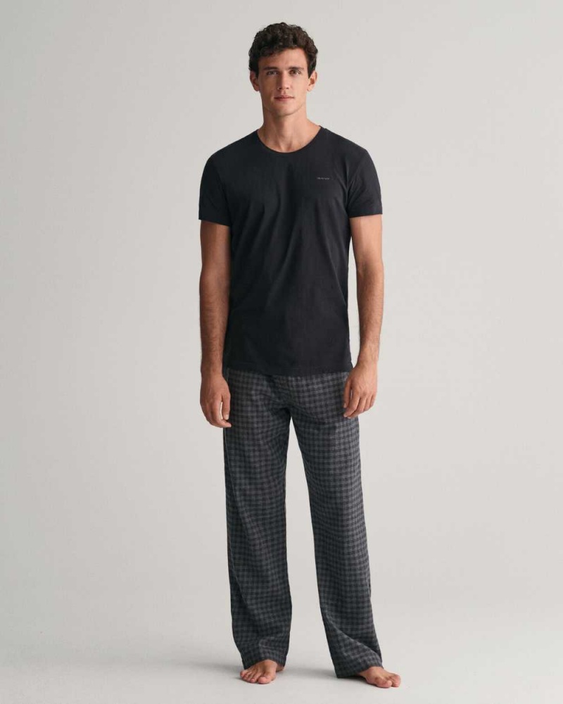 Gant Flannel Men's Pajamas Dark Grey Melange | BERUQ-5961