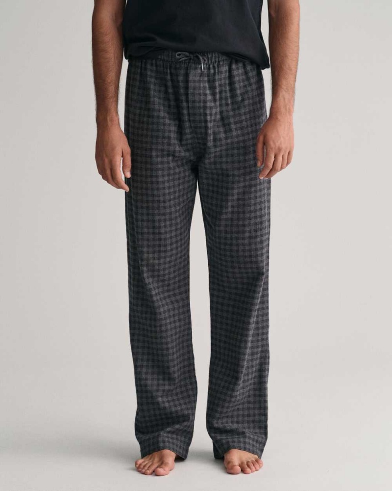 Gant Flannel Men's Pajamas Dark Grey Melange | BERUQ-5961