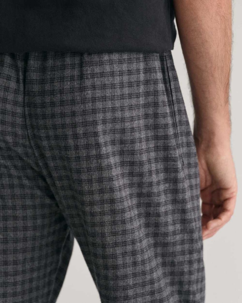 Gant Flannel Men's Pajamas Dark Grey Melange | BERUQ-5961