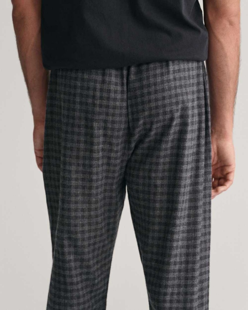 Gant Flannel Men's Pajamas Dark Grey Melange | BERUQ-5961