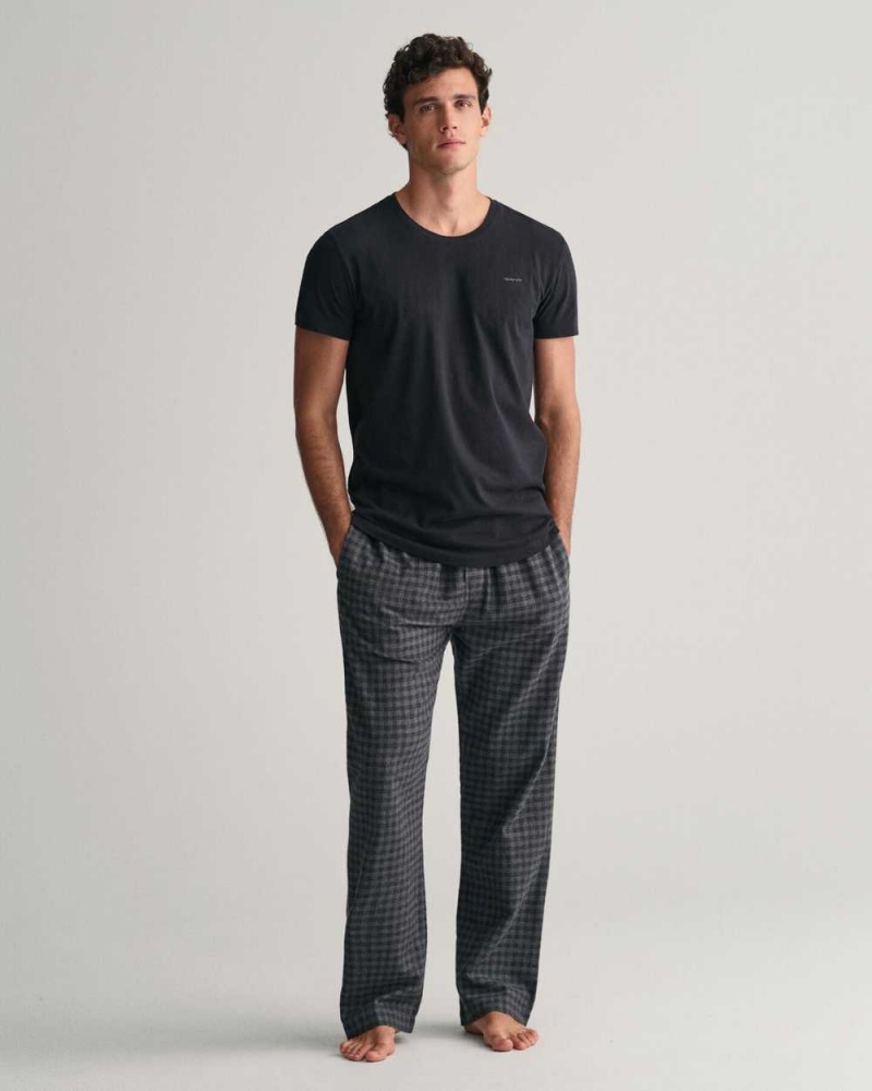 Gant Flannel Men's Pajamas Dark Grey Melange | BERUQ-5961