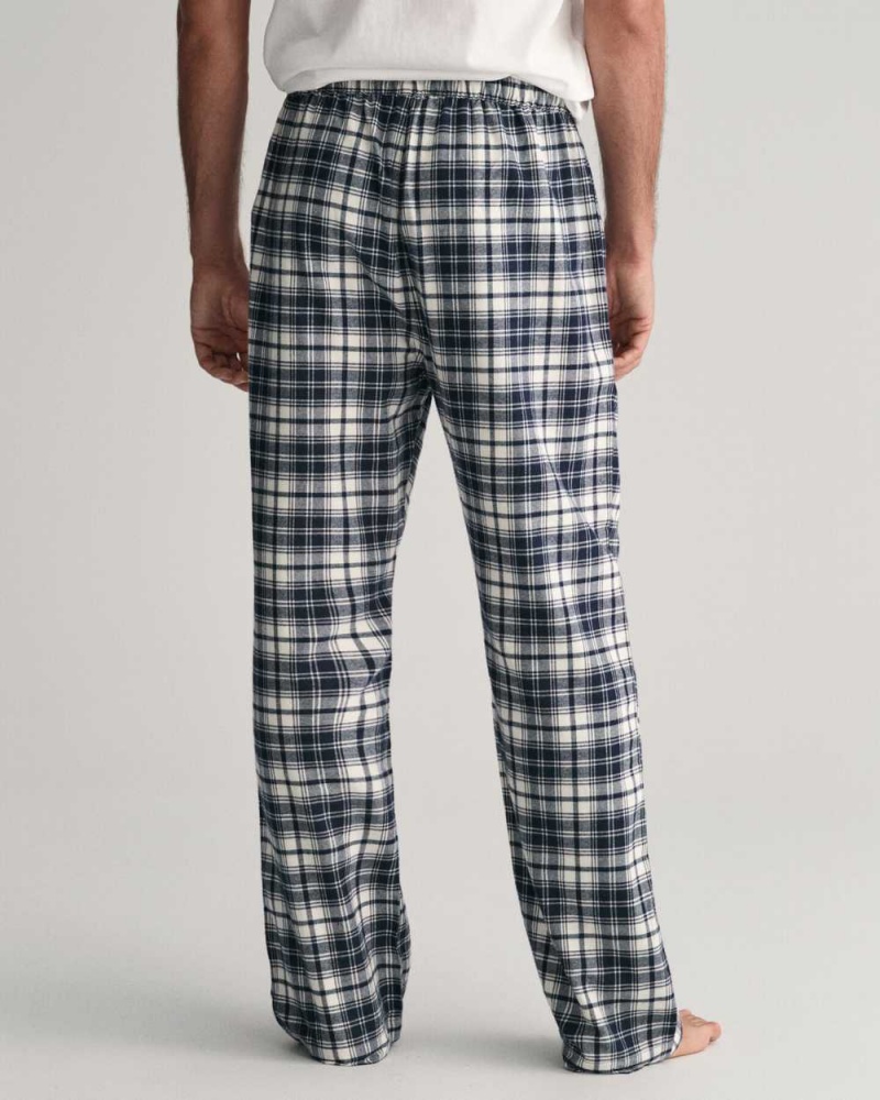 Gant Flannel Men's Pajamas Evening Blue | PSJEY-0415